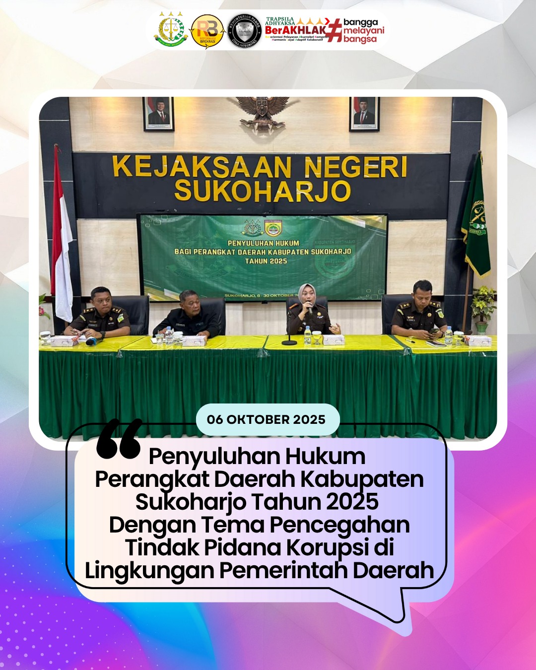 Penyuluhan Hukum Perangkat Daerah Kabupaten Sukoharjo Tahun 2025